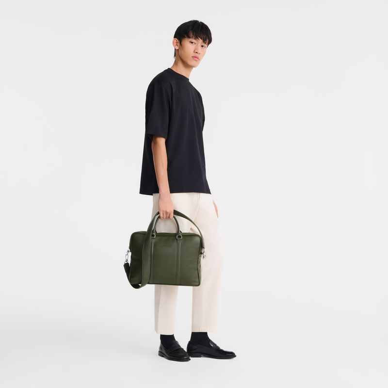 Longchamp Le Foulonné Maletín XS Cuero - Caqui Outlet online
