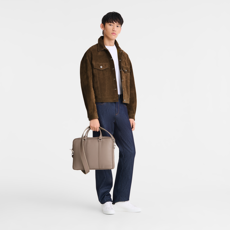 Longchamp Le Foulonné Maletín XS Cuero - Tórtola Rebajas