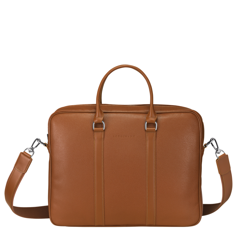 Longchamp Le Foulonné Maletín S Cuero - Caramelo