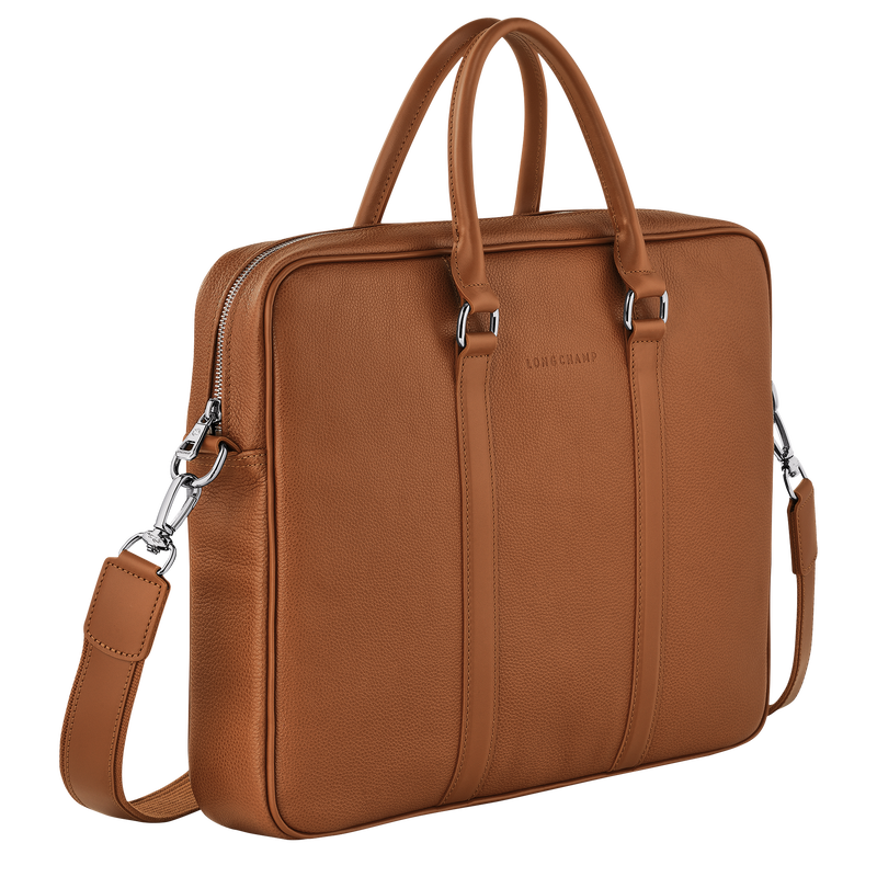 Longchamp Le Foulonné Maletín S Cuero - Caramelo Venta caliente