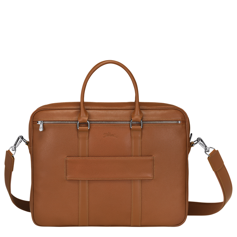 Longchamp Le Foulonné Maletín S Cuero - Caramelo Venta caliente