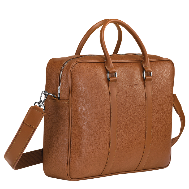 Longchamp Le Foulonné Maletín M Cuero - Caramelo Gran oferta