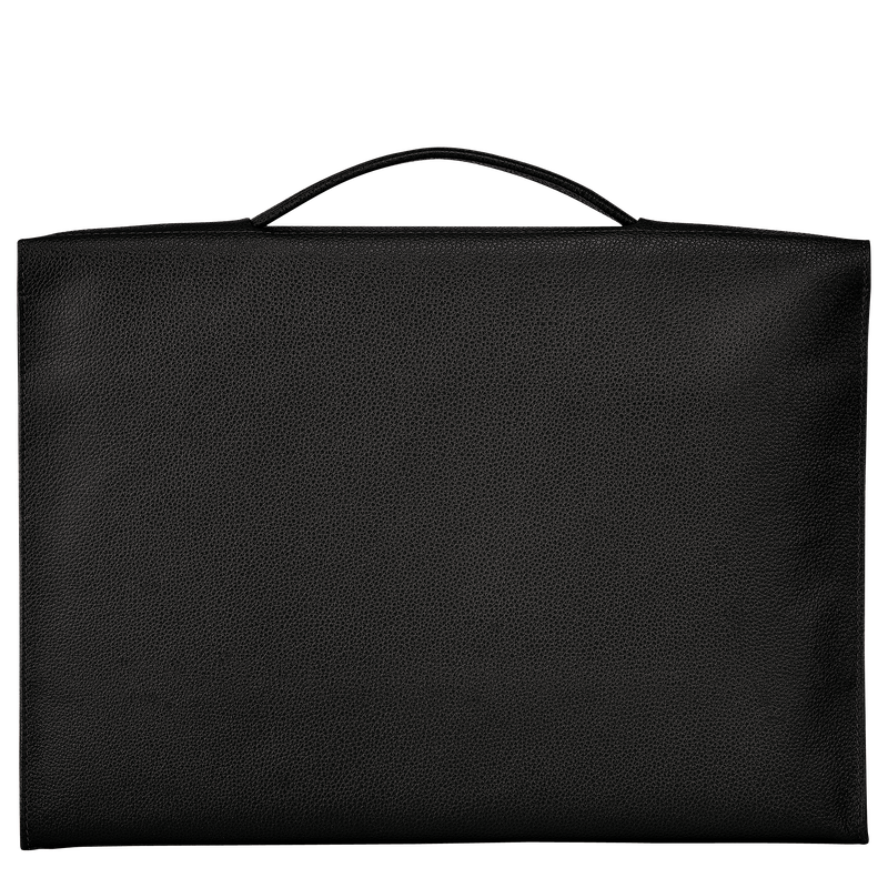 Longchamp Le Foulonné Maletín S Cuero - Negro Rebajas baratas