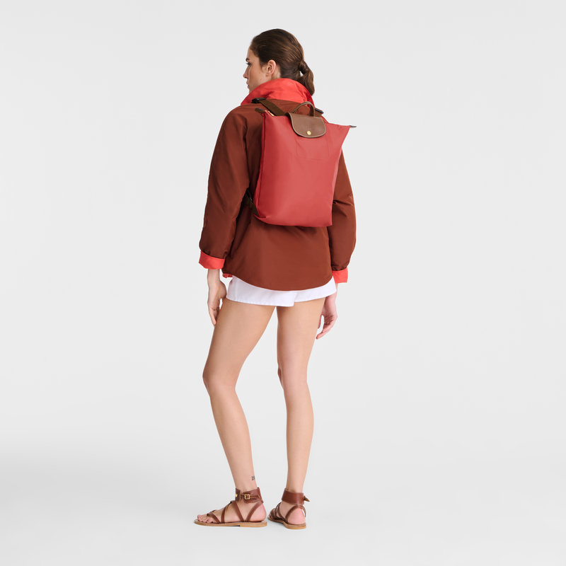 Longchamp Le Pliage Original Mochila M Tela - Tomate Liquidación