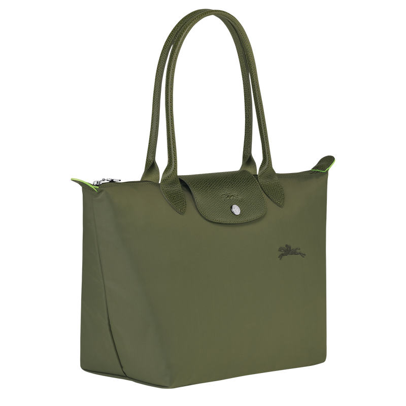 Longchamp Le Pliage Green Bolso de hombro M Lona reciclada - Bosque Solo queda un día