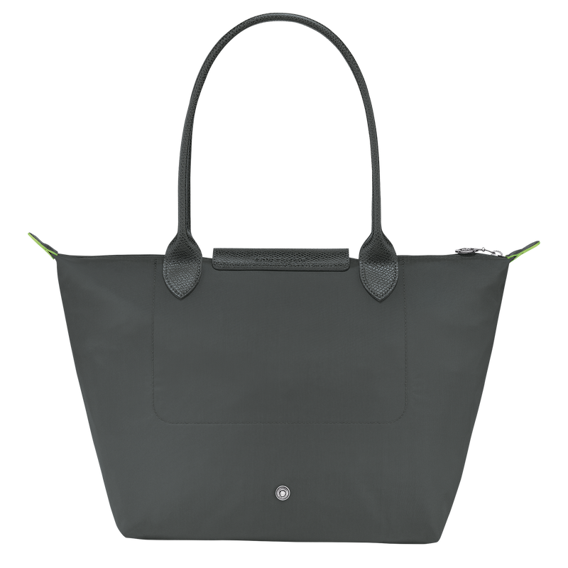 Longchamp Le Pliage Green Bolso de hombro M Lona reciclada - Grafito Superdescuento