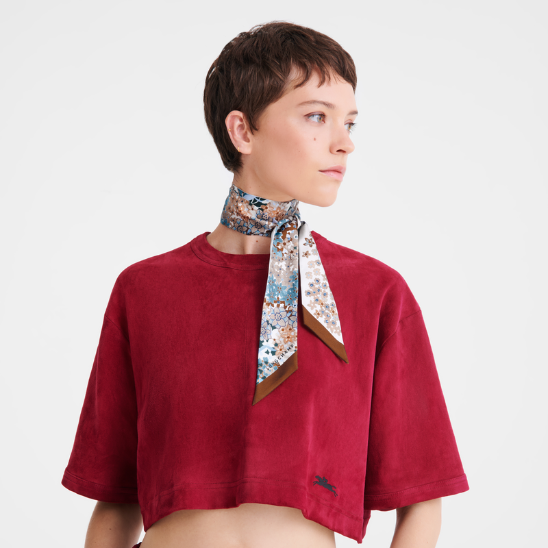 Longchamp Collier de fleurs Banda Seda - Corteza Descuentos del mes