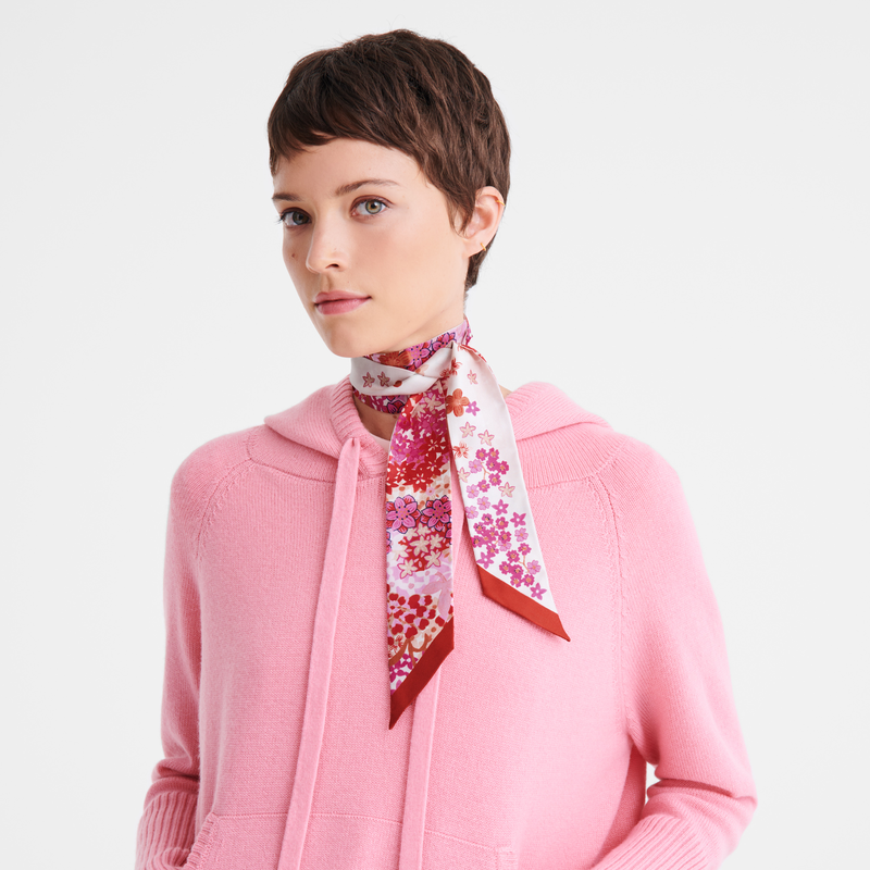 Longchamp Collier de fleurs Banda Seda - Tomate Oferta exclusiva