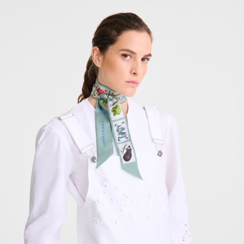 Longchamp Rosa y verde Banda Seda - Verbena 2025