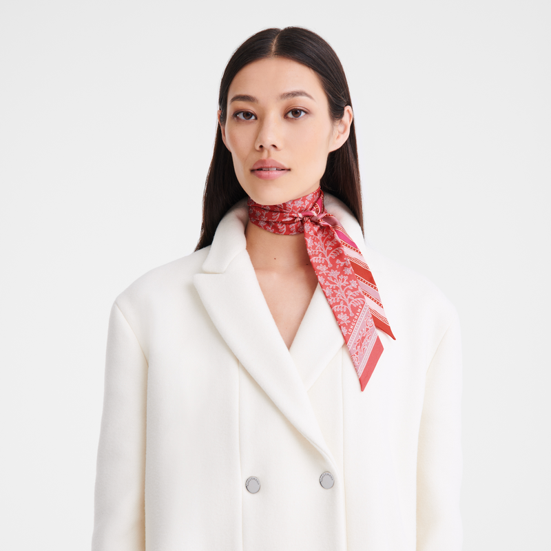 Longchamp Árbol de la vida Banda Seda - Tomate Ofertas