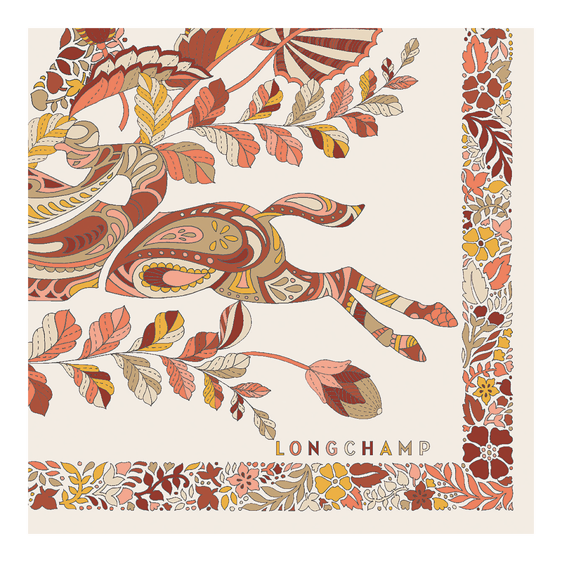 Longchamp Forêt Longchamp Pañuelo de seda 50 Seda - Miel Gran oferta