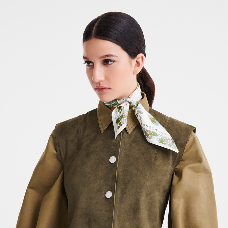 Longchamp Forêt Longchamp Pañuelo de seda 50 Seda - Glaciar Rebajas baratas