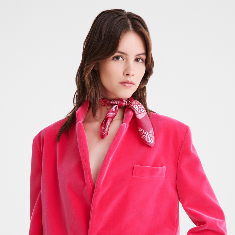 Longchamp Forêt Longchamp Pañuelo de seda 50 Seda - Rosa Los más vendidos