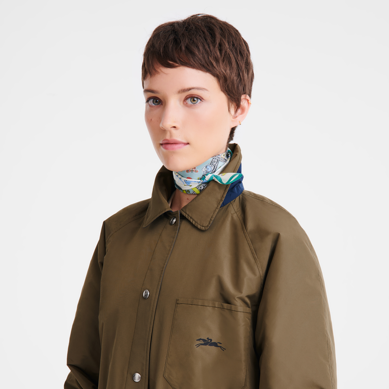 Longchamp Torre Ecuestre Pañuelo de seda 50 Seda - Verbena Mejor oferta