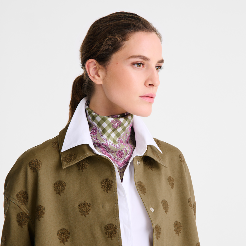 Longchamp La escapada bucólica Pañuelo de seda 50 Seda - alcachofa Envío gratis
