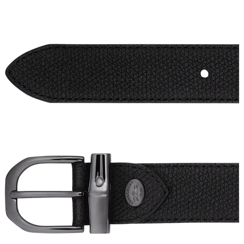 Longchamp Le Roseau Cinturón de mujer Cuero - Negro Tienda