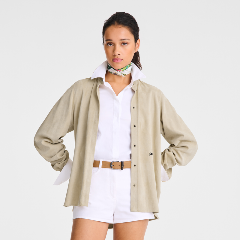 Longchamp Le Roseau Cinturón de mujer Cuero - Nuez Tienda