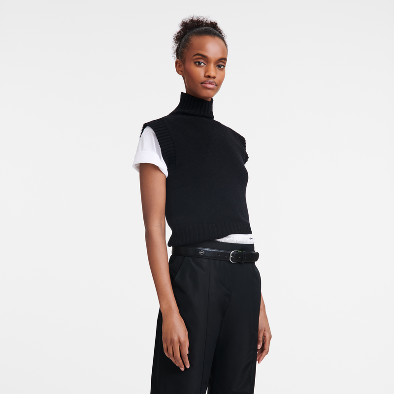 Longchamp Le Pliage Cinturón de mujer Cuero - Negro Liquidación