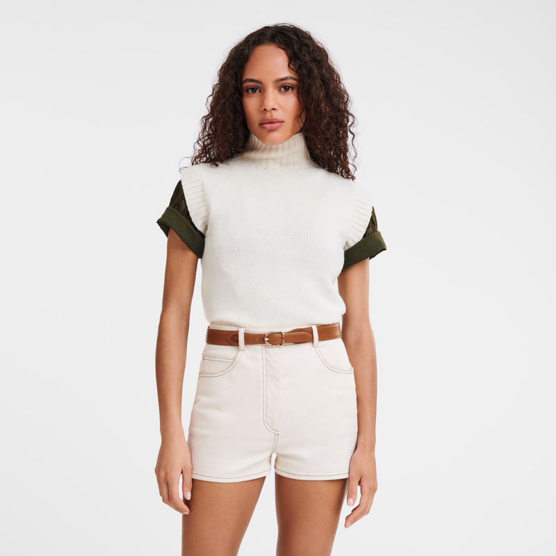 Longchamp Cinturón de mujer Cuero - Coñac Rebajas online