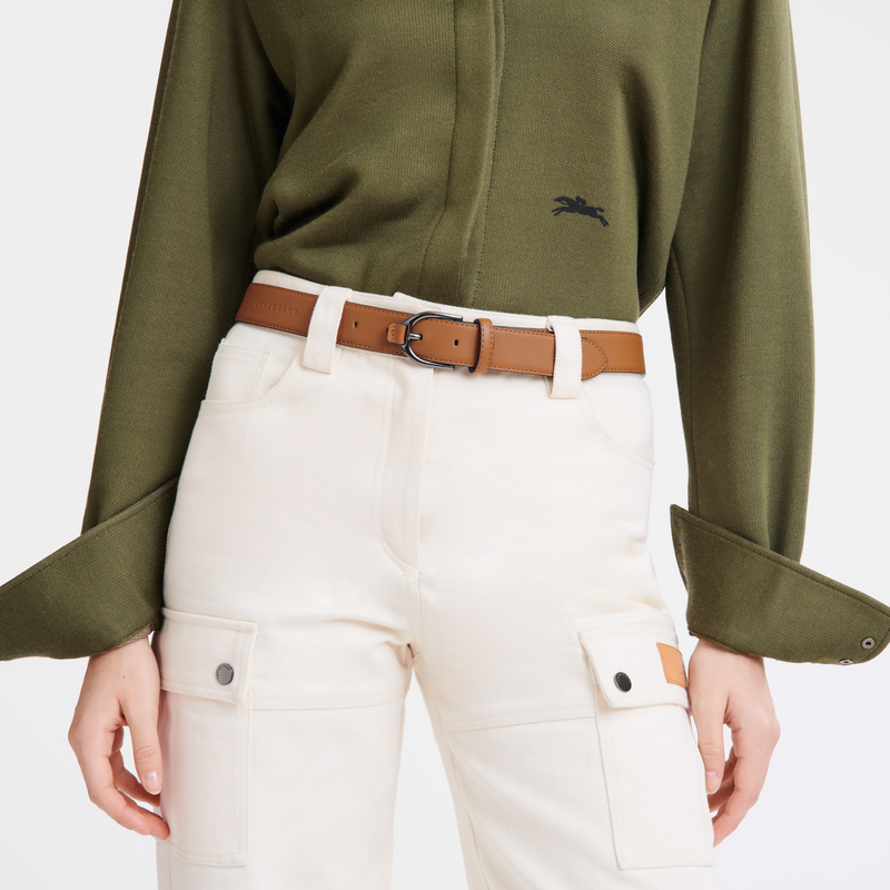 Longchamp Longchamp 3D Cinturón de mujer Cuero - Natural ÚLTIMAS EDICIONES