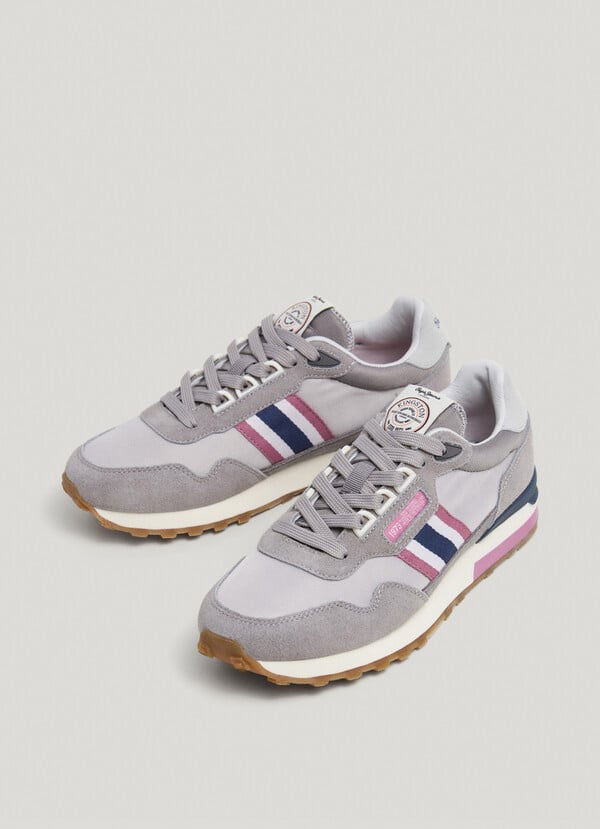 Pepe Jeans zapatillas running con detalles en ante - kingston Precio de fábrica