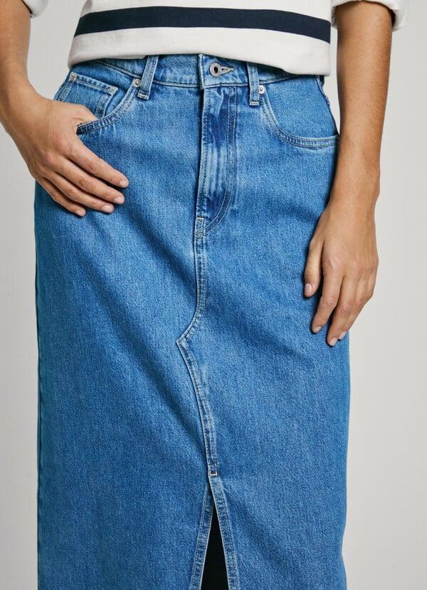 Pepe Jeans falda larga denim fit regular Superdescuento