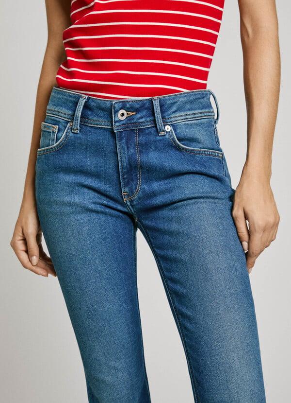 Pepe Jeans jeans fit flare y tiro bajo - pimlico Descuentos del mes