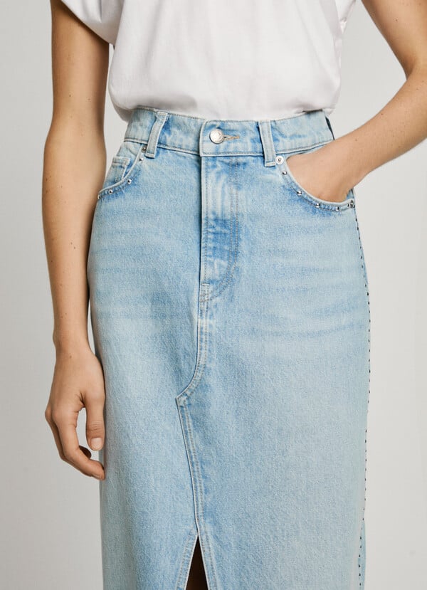 Pepe Jeans falda larga denim fit regular Última moda