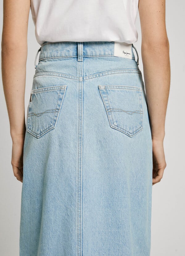 Pepe Jeans falda larga denim fit regular Última moda