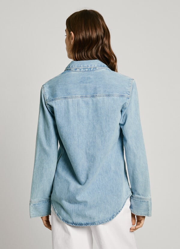 Pepe Jeans camisa denim fit slim Venta caliente