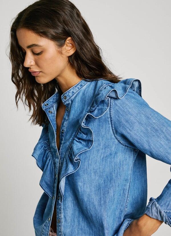 Pepe Jeans camisa denim fit regular Rebajas baratas