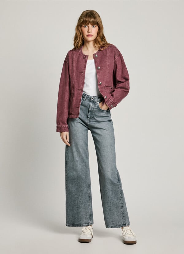 Pepe Jeans cazadora denim cuello redondo Ventas relámpago