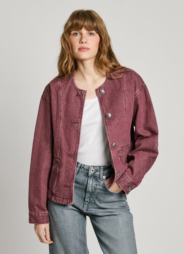 Pepe Jeans cazadora denim cuello redondo Ventas relámpago