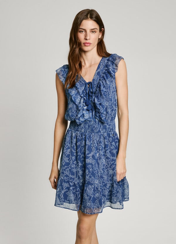 Pepe Jeans vestido corto estampado floral Liquidación