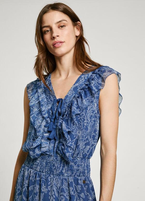 Pepe Jeans vestido corto estampado floral Liquidación