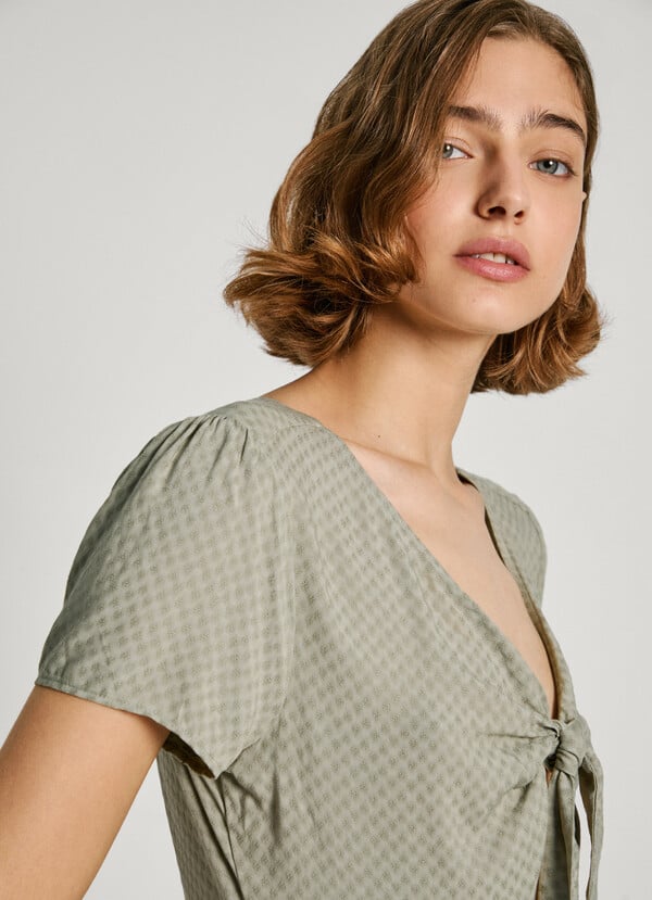 Pepe Jeans vestido corto con escote anudado Rebajas online