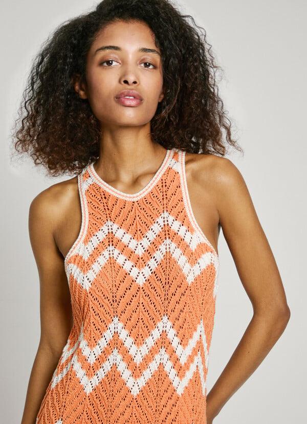Pepe Jeans vestido corto con rayas zigzag ÚLTIMAS EDICIONES