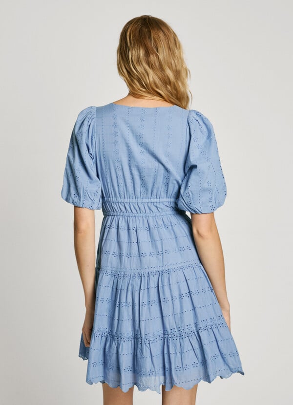 Pepe Jeans vestido corto manga abullonada Últimos 2 días