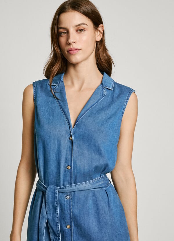 Pepe Jeans vestido midi fit regular Promoción por tiempo limitado