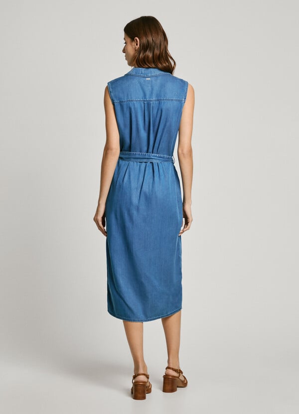 Pepe Jeans vestido midi fit regular Promoción por tiempo limitado