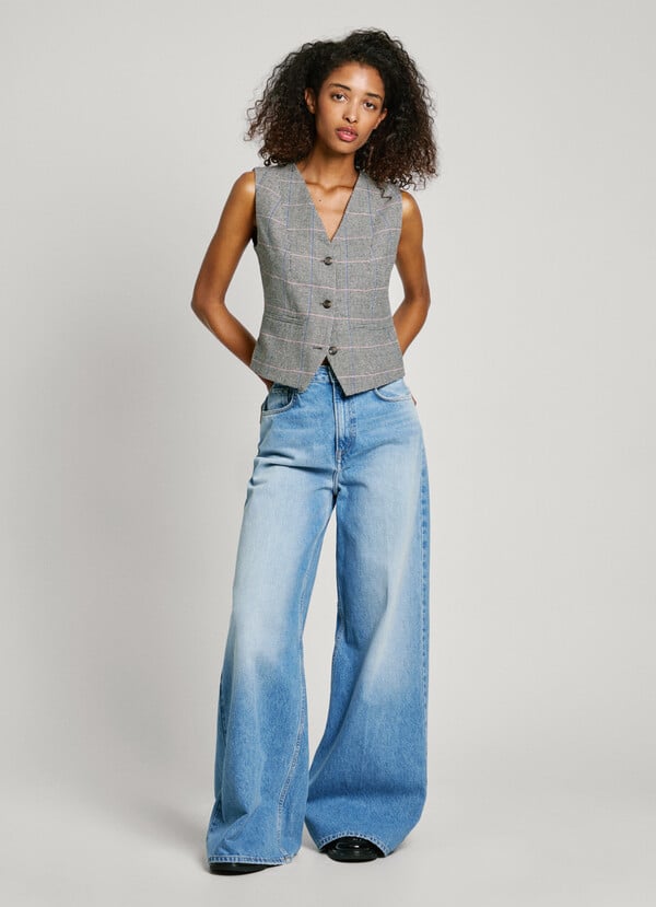 Pepe Jeans chaleco pata de gallo Envío internacional gratuito