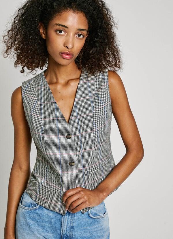 Pepe Jeans chaleco pata de gallo Envío internacional gratuito