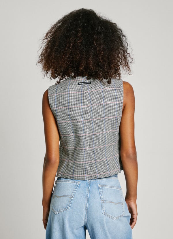 Pepe Jeans chaleco pata de gallo Envío internacional gratuito
