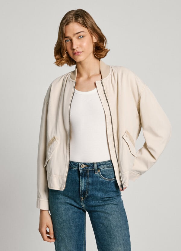 Pepe Jeans chaqueta bomber de sarga Tienda de fábrica
