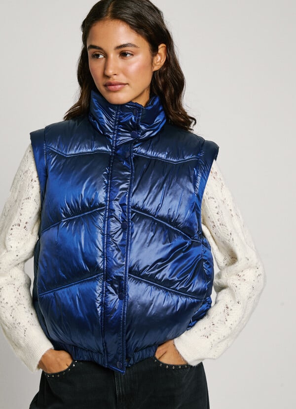 Pepe Jeans plumífero metalizado impermeable Rebajas de fábrica