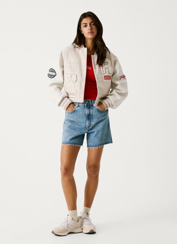 Pepe Jeans chaqueta bomber tipo varsity Descuento