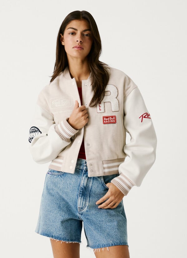 Pepe Jeans chaqueta bomber tipo varsity Descuento