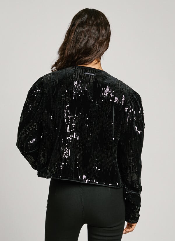 Pepe Jeans chaqueta terciopelo con lentejuelas Rebajas online