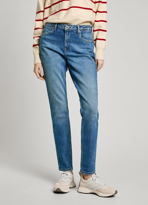 Pepe Jeans jeans fit taper y tiro alto - violet Precios de Black Friday
