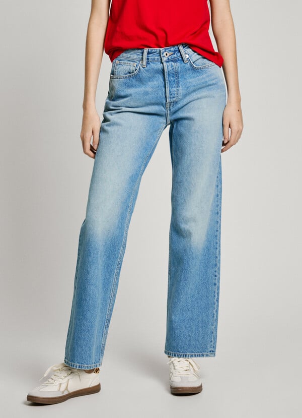 Pepe Jeans jeans fit recto y tiro alto - robyn Precio ultrabajo